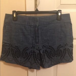 COPY - Loft Chambray Eyelet Shorts Sz 8
